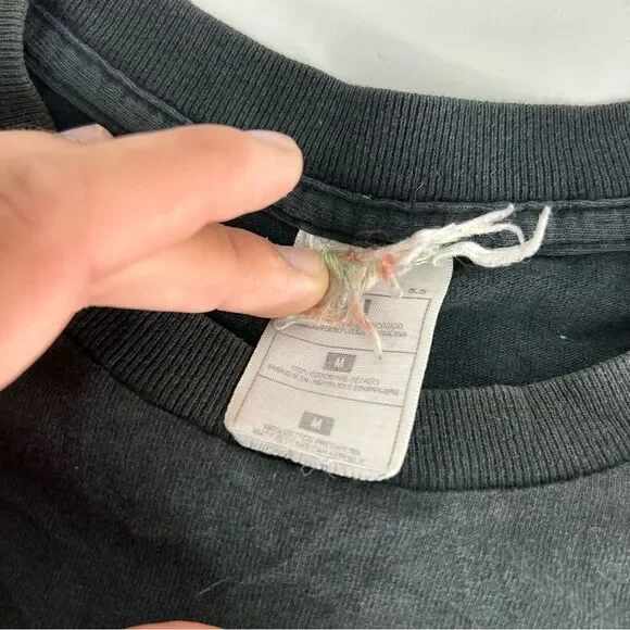 Vintage Carlos Santana Shirt Mens Medium Black Y2K Michael Roman River Of Colors - Picture 3 of 9